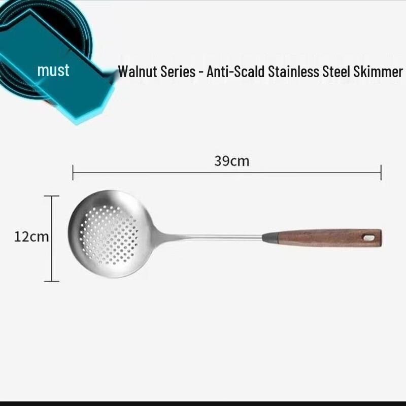 Wutuo Walnut Wood & Stainless Steel Kitchen Utensils