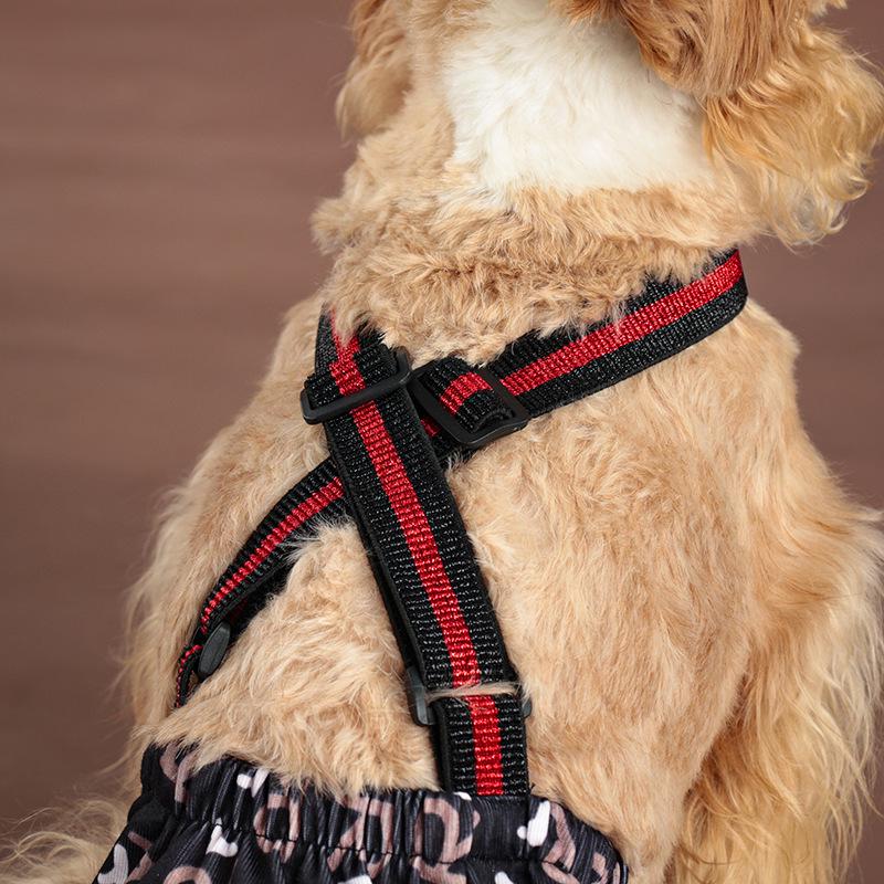 Large Dog Washable Menstrual Pants with Suspenders - Reusable and Safe Pet Physiological Wear.