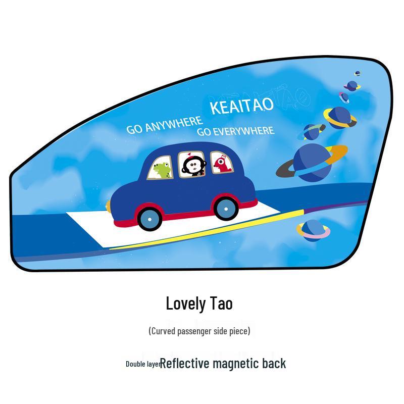 Car Magnetic Curtains - Cartoon Pirate UV Protection Blackout Sunshade