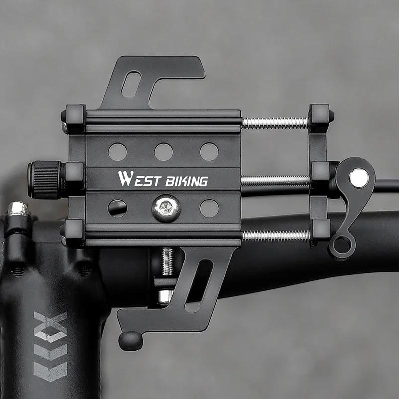 WEST BIKING Mobile Phone Support Holder Quick Release Bike Phone Mount With Additional Colorful Anti Slip Protection Strips Set