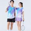 Breathable Ice Silk Sport Shirt Shorts Set Badminton Tennis Volleyball Table Unisex Athletic Wear
