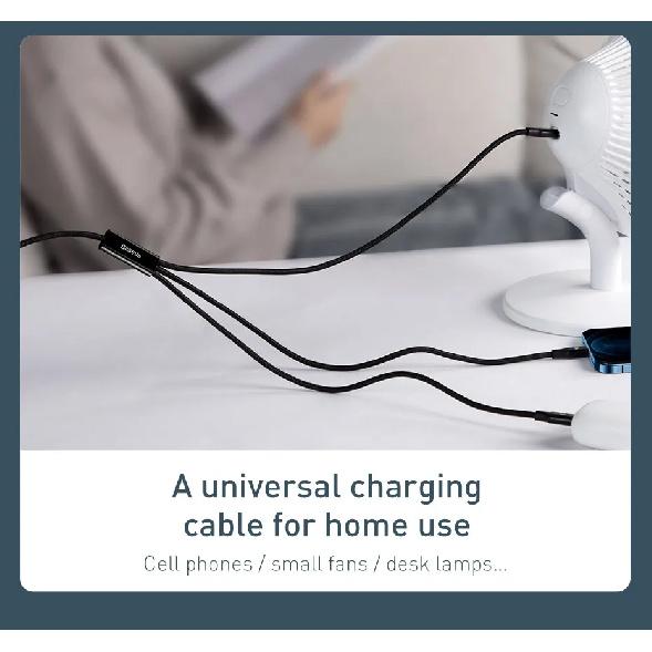 Baseus PD 20W USB Type C Cable for iPhone 12 Pro Max 3 In 1 USBC Fast Charging Charger Cable For Xiaomi Samsung Micro Data Cord