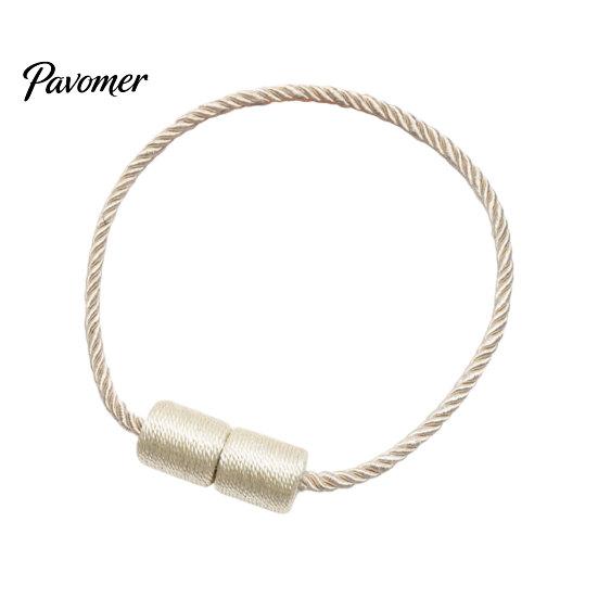 No Drill Curtain Tiebacks Magnetic Tiebacks, Modern Simple Rope Tie Backs, Elegant Decorative Drapes Weave Holdbacks for Home Bedroom Office