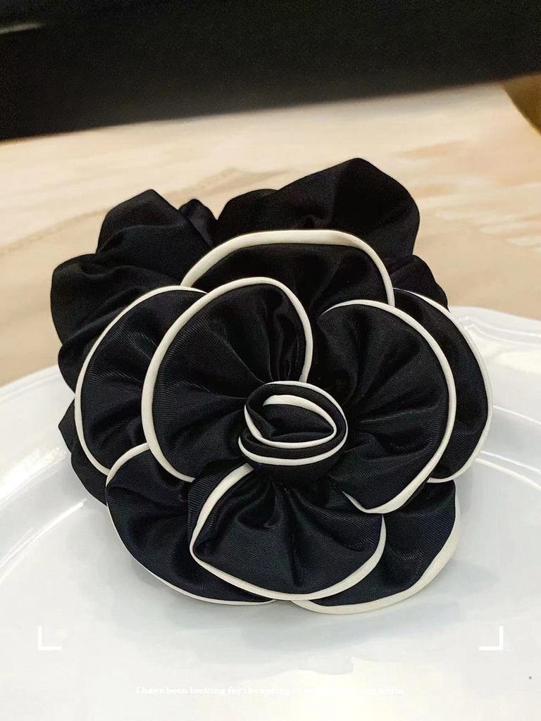 Herbst Kamelie Handgefertigte Blumen Haargummis Französische Vintage Stirnband für Frauen Stilvoll und Schick Kopfseil Elegant Haargummis