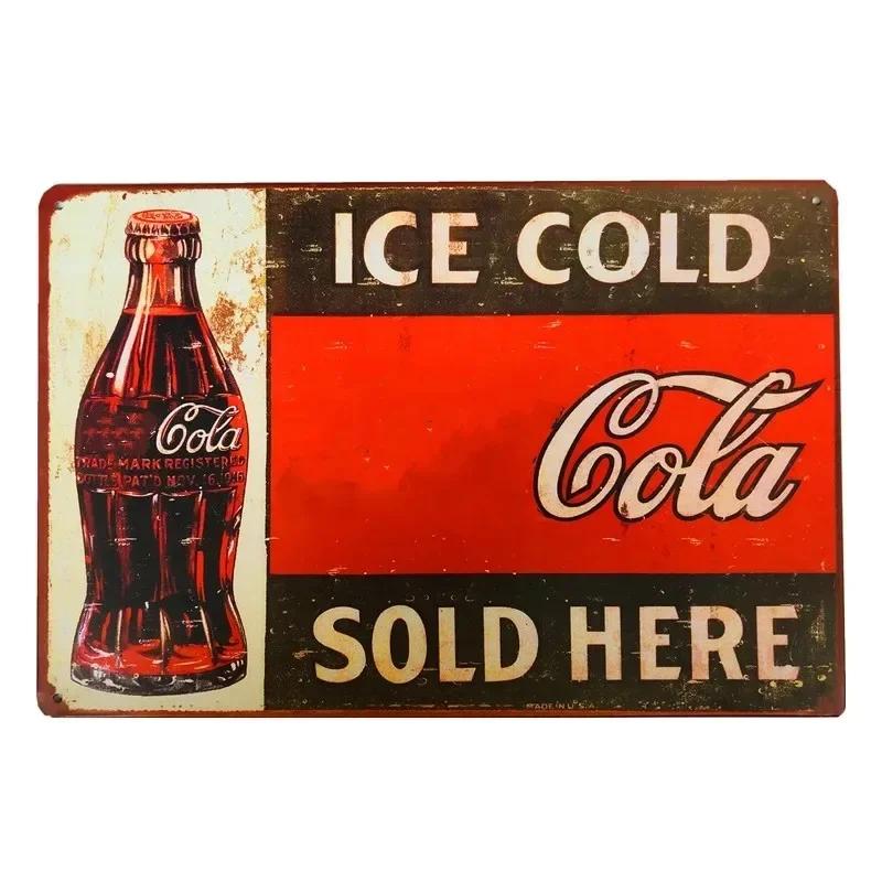 Vintage Metal Tin Signs Decor Retro Plaque Drinks Art Wall Posters for Kitchen Bar Pub Club Man Cave