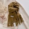 Winter Wool Scarf For Women Long Warm Cashmere Scarves Hijab Solid Lady Shawl Wrap Female Pashmina Bandana Head Scarfs New