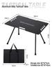 Lightweight Aluminum Folding Camping Table with Portable Storage - Blackened Style