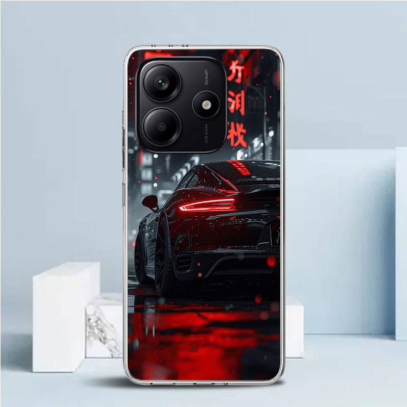 Sports Car 911 Soft Cover for Xiaomi Redmi Note 15 14 13 12 Pro Plus Phone Case 14S 11S 11T 11E 10S 10 4G Pattern Shell Redmi No