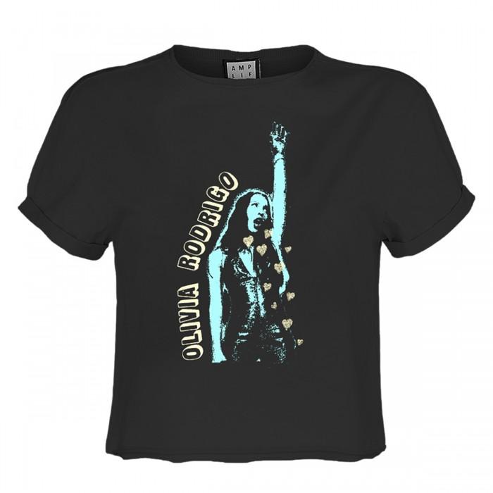 Amplified Womens/Ladies Hand Up Olivia Rodrigo Crop Top