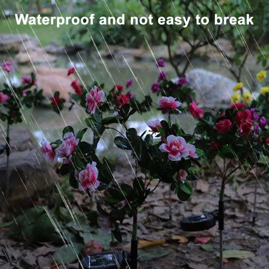 LED Solar Flower Light IP65 Waterproof Automatic ON/OFF Simple Installation