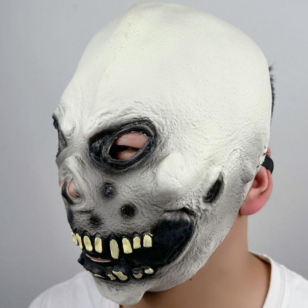 Latex Scary Skull Headgear Realistic Terrifying Cosplay Mask Halloween Skull Mask  Halloween Party
