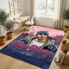 Personalized Crystal Velvet Carpet,Eminem Custom Printed Name, Plush Area Rug For Home Indoor Decor