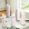 500ml Stainless Steel Bow Thermo Water Bottle Double-layer Cherry Print Vacuum Cup Leak Prevention Insulated Flasks Thermal Tumb