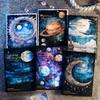 30 st/förpackning Stjärnklar himmel Månfas Planet Nattscen Dekorationsmaterial Papper Perfekt för Journal Scrapbooking DIY-tillbehör