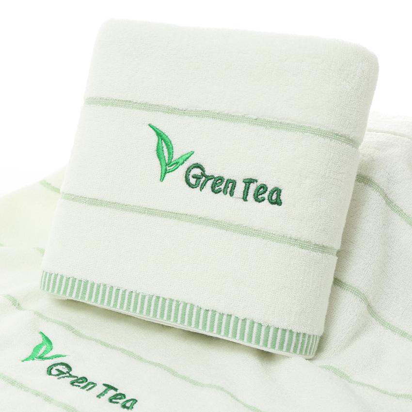 

Вышитый лавандовый зеленый чайный набор полотенец полосатое полотенце для лица большое банное полотенце для дома, отеля для взрослых и детей Салфетка De Bain 1pcs 34x74cm