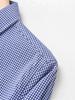 Men's Fashionable Blue Plaid Slim-Fit Long-Sleeve Shirt