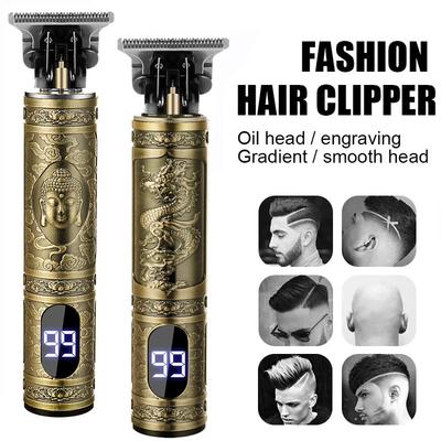 Electric Hair Cutting Machine Vintage T9 Hair Clipper Professional Men Shaver Rechargeable Barber Trimmer for Men