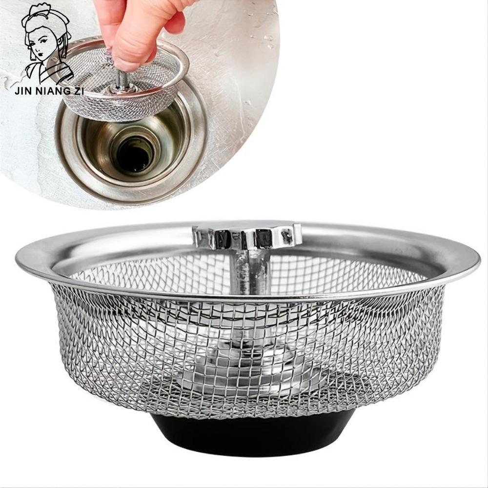 

1 шт. Сетчатый фильтр для раковины с пробкой Обновите кухонную раковину фильтром для воды из нержавеющей стали 1pcs