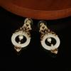 Baroque Pearl Stud Earrings with Retro Court Style Design