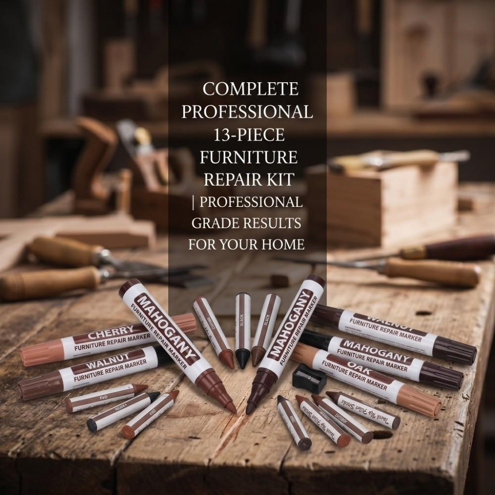 13PCS Multi Tone Assortment Wood Furniture Repair Pen Scratch Concealing