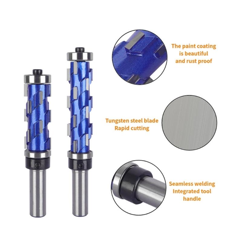 Double Bearing Wood Carving Bit Flush Trim Router Bit 1/2" Shank Double Bearing Flush Trim Bit for Shaping