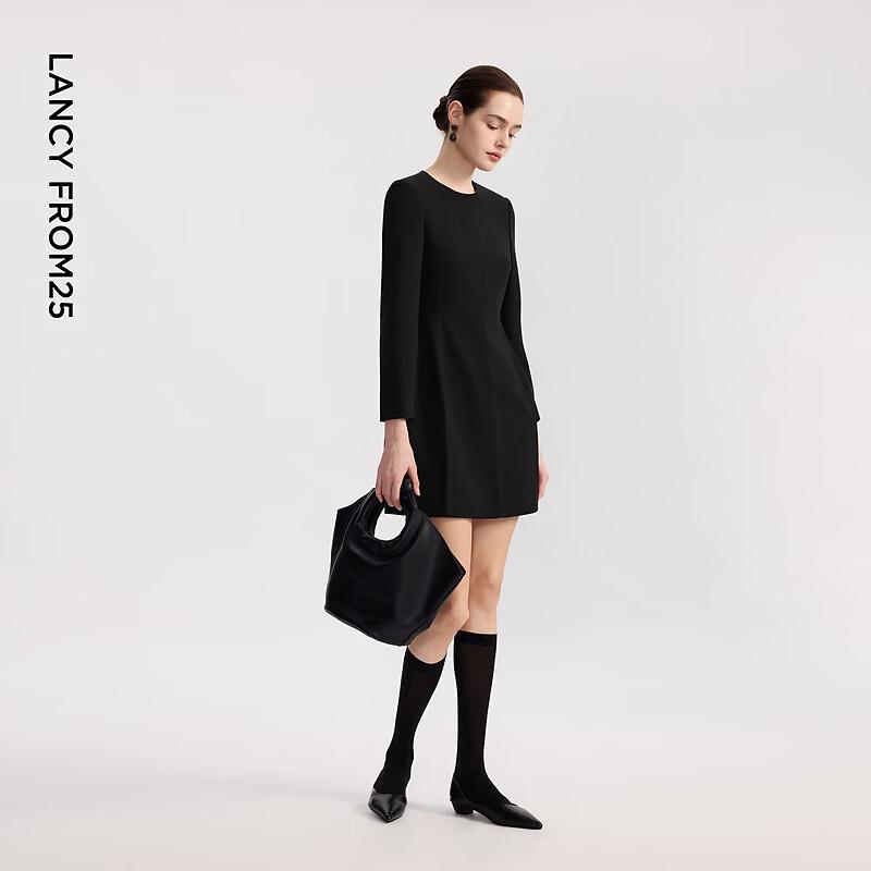 Langzi Elegant Round Neck A-Line Dress