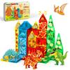 Mini Magnetic Building Blocks for Children; Dinosaur Model; Portable Travel Toy; Suitable As a Holiday or Birthday Gift