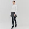 Rick Check Embroidered Fleece-Lined Skirt Leggings (Gray)_L3D1-Sk02C