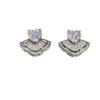 Explosive Fresh And Delicate Love Fan Skirt Stud Earrings Light Luxury Dream Girl Feeling Versatile Style