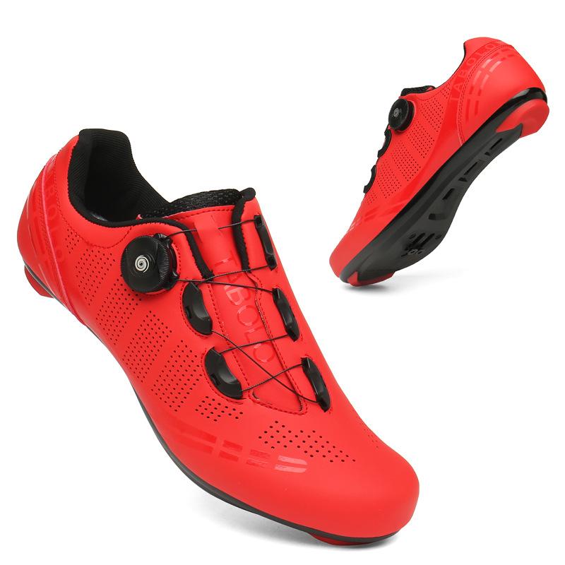 New cycling shoes with locks Double buckle lock shoes Men's and women's road cycling power shoes Hard sole Mountain cycling Rubber sole