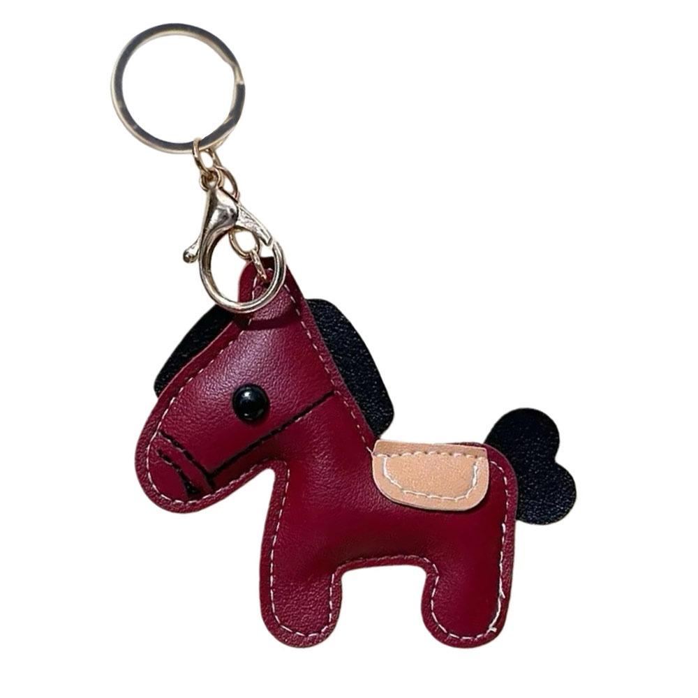 

Warhorse Steed Bag Charm Versatile Equestrian Keyring Fashion Bag Accessories for All Bags вина червоного кольору
