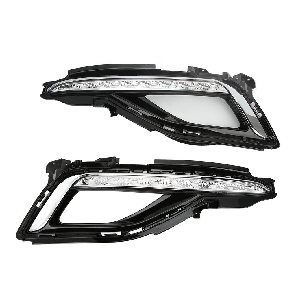 Left Right White LED Daytime Running Light Fog Lamp Replacement for Hyundai Sonata 2015?2017