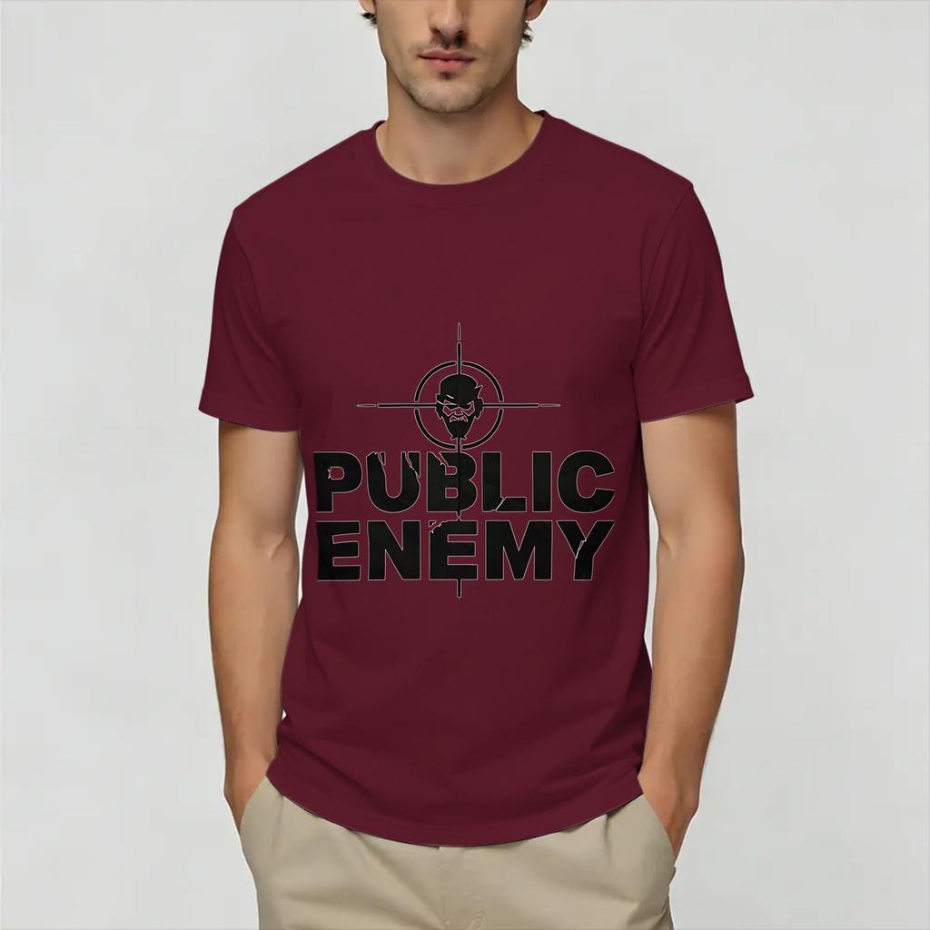 Oversized T Shirt Summer Public Enemys Fashion TShirts Pure Cotton Tee Shirt for Unisex Classic Printed Short Sleeve Top Tees