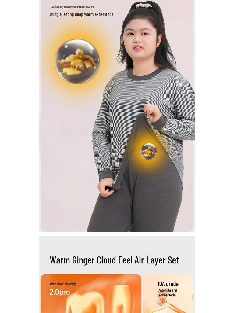 Warm Winter Kids Pajama Set: Youth Chubby Autumn Clothes & Pants