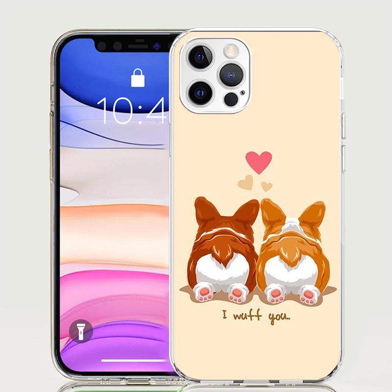 Cartoon Corgi Cute Dog Phone Case For iPhone 17 Air 16 15 Plus 11 14 Pro Max 13 Mini 12 7 8 + SE Pattern Art Customized Cover 17