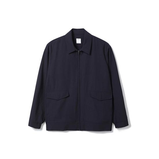 Seersucker Blouson Jacket Navy