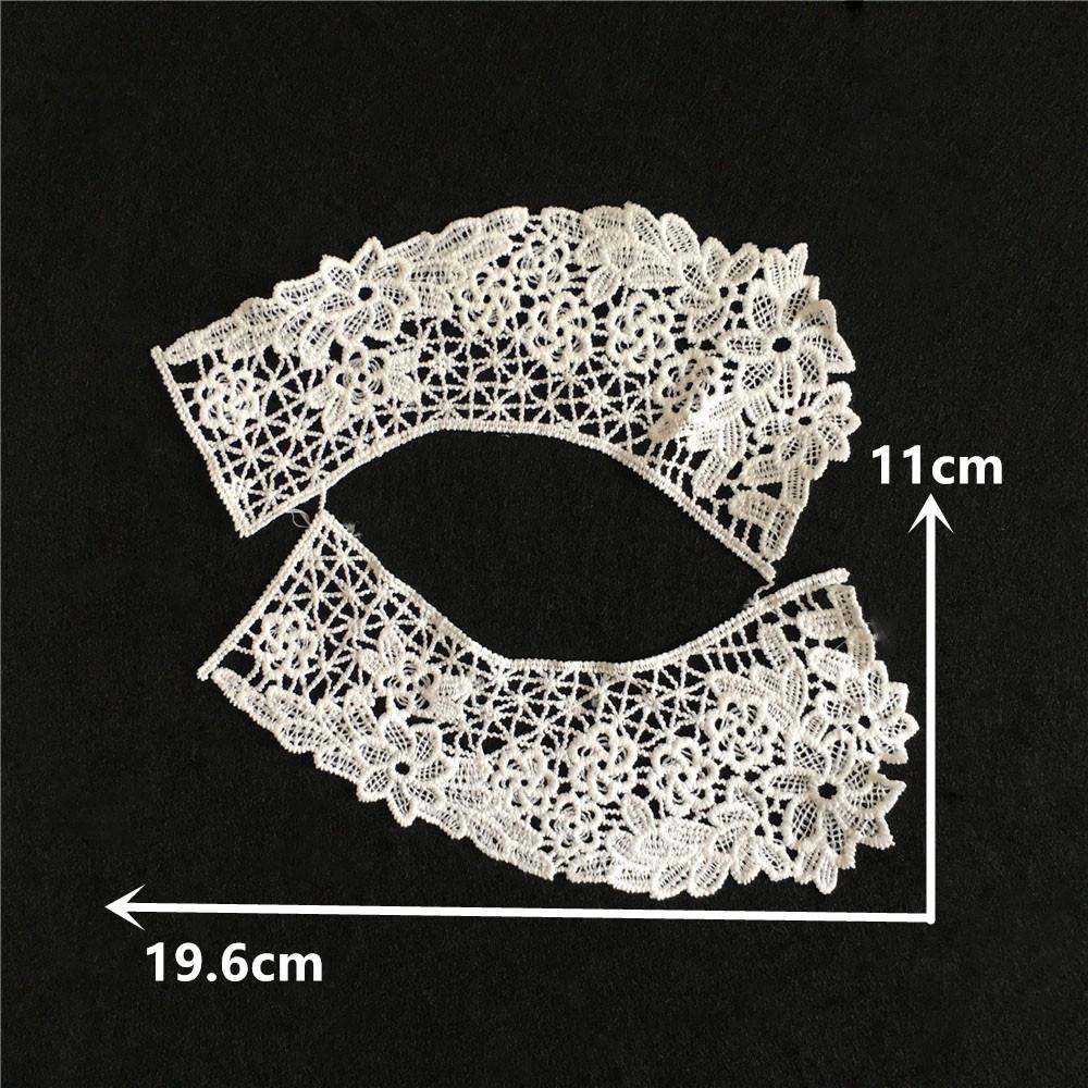 Black And White Neckline Lace Fabric DIY Hollow Lace False Collar Embroidery Applique Decoration Clothing Sewing Accessories