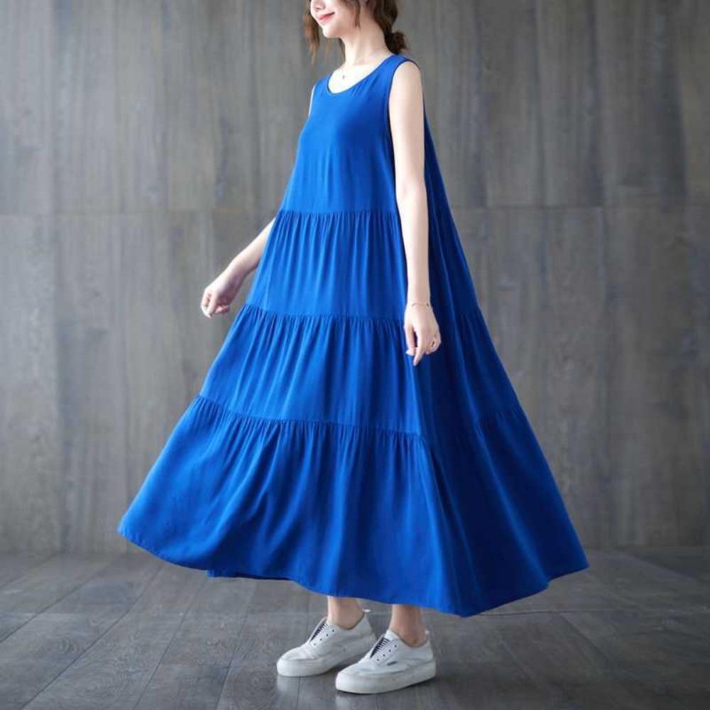 Sleeveless Vest Style Long Dress