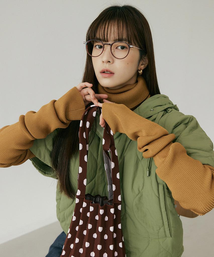 Pleatsmama Mini Shoulder Bag Pink Dot