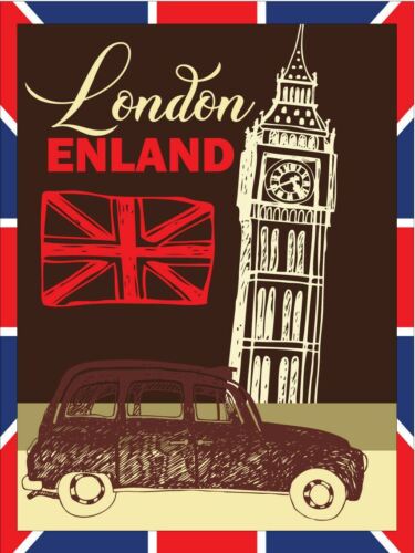 London England Vintage Retro Metal SignAluminum 20x30cm（7.8x11.8inch）