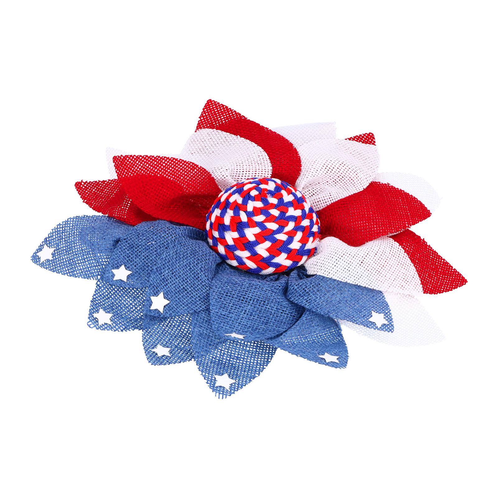 

Decorative Wreath Artificial Cloth Dress Up Shop Window Decoration Wreath for Independence Day Family Holiday