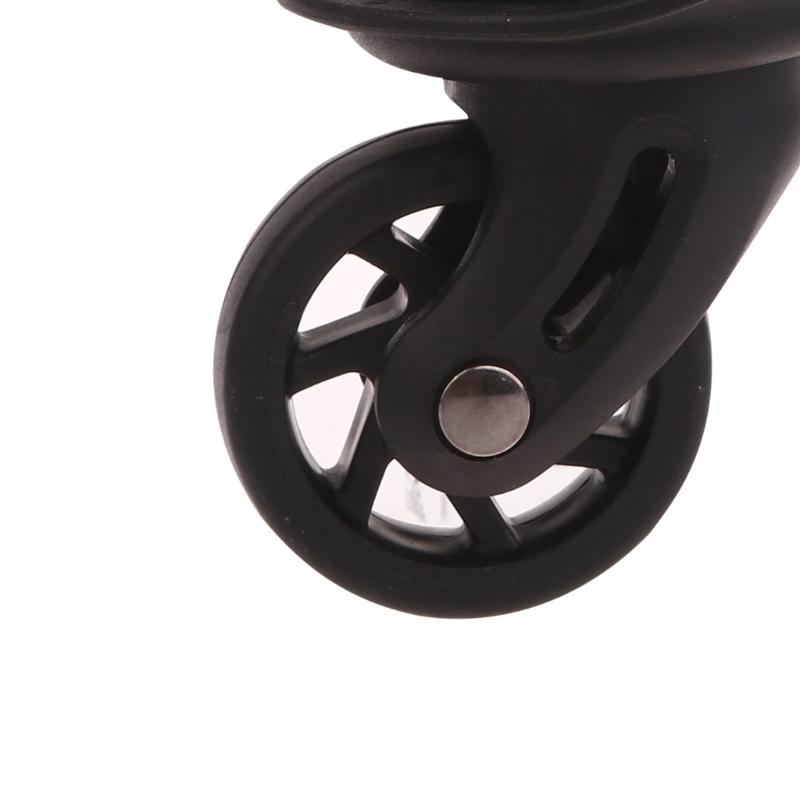 Trolley Casters Single Row 360 Degree Swivel Suitcase Silent Wheels 2pcs Black