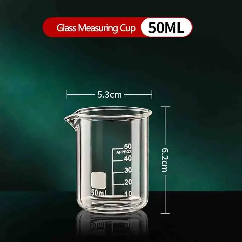 Large Capacity High Borosilicate Glass Measuring Cup Transparent Graduated Cup Heat-Resistant Multifunctional Beaker