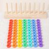 Wooden Color Sorting Stacking Toys, Montessori Toys Rainbow Rings Game, Wooden Sorting & Stacking Toys For Toddlers