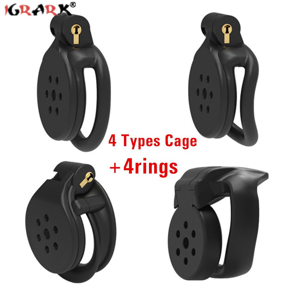 4 Types 3D Printed Flat Cock Cage Mamba Snake HT-V4 Penis Ring Male Chastity Device Sex Toys for Men Adult Supplies Erotic