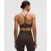 Lululemon Flow Y BrA Nulu  Light Support  A C Cups wAlnut CrunCh