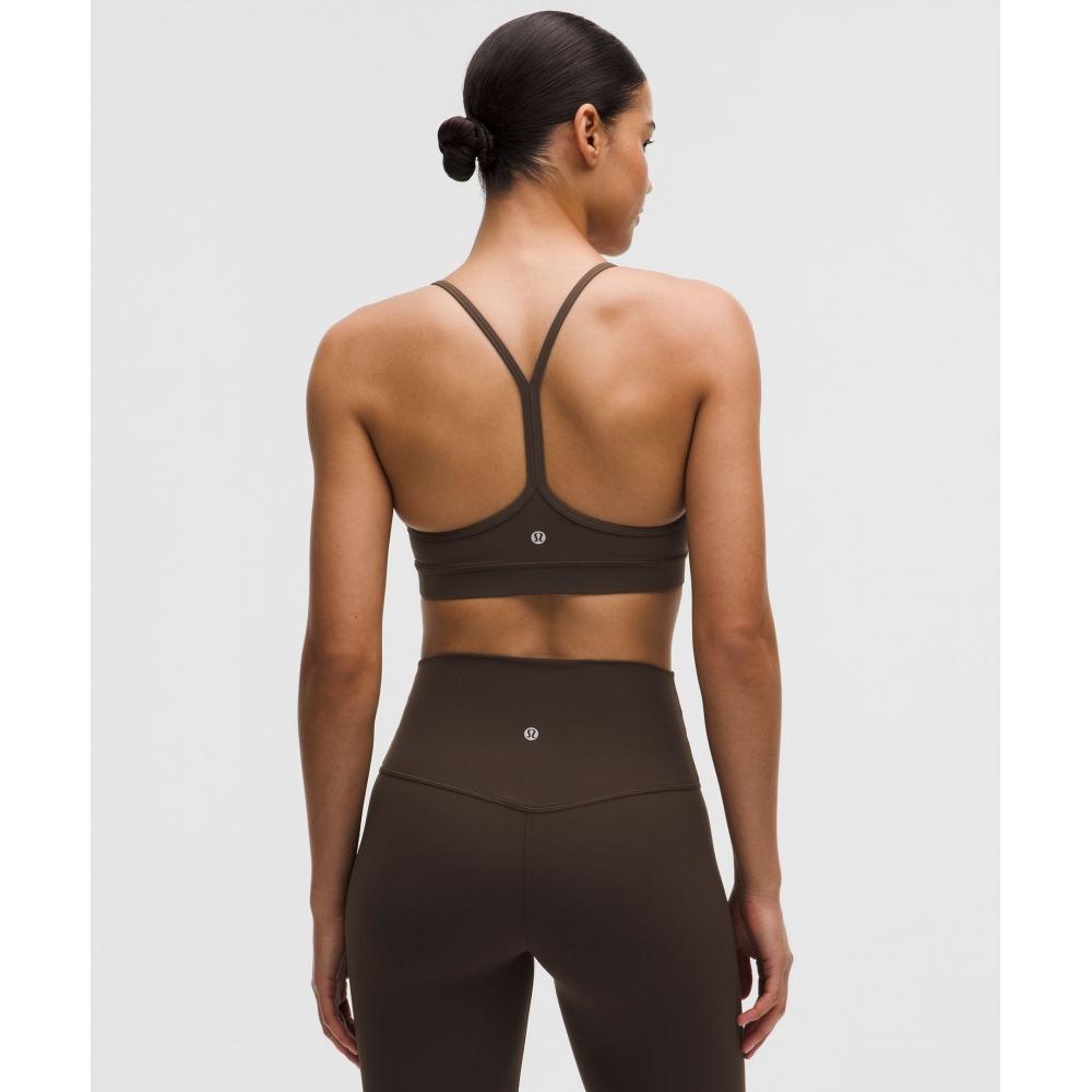 Lululemon Flow Y BrA Nulu  Light Support  A C Cups wAlnut CrunCh