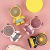 Portable Rechargeable Mini Fan with Three Speeds - Cartoon Design for Kids