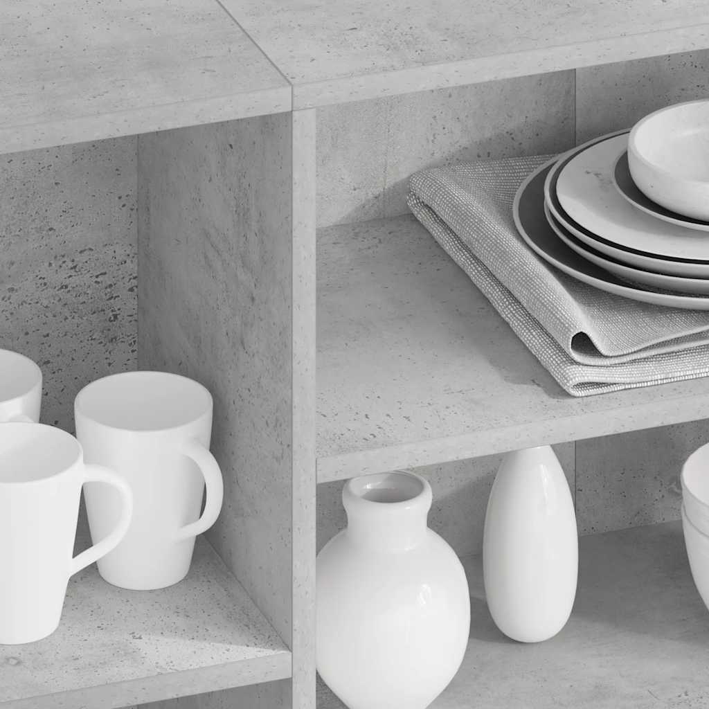 Sideboard Concrete Grey 120 x 30 x 75 cm Particleboard
