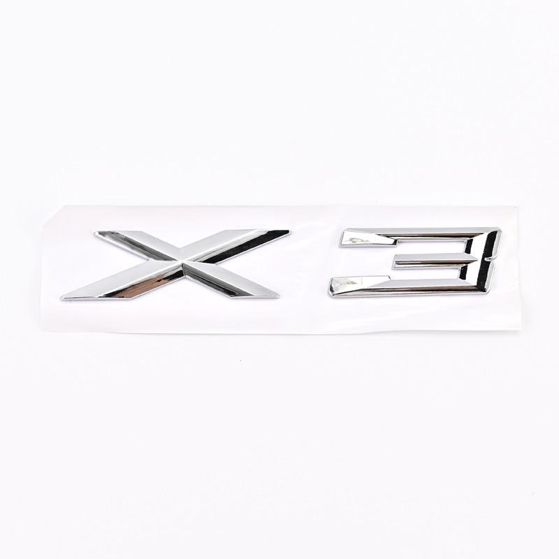 Compatible BMW X1, X3, X5, X6, X6 GT Emblem Badge for Modified Car Rear Trunk.